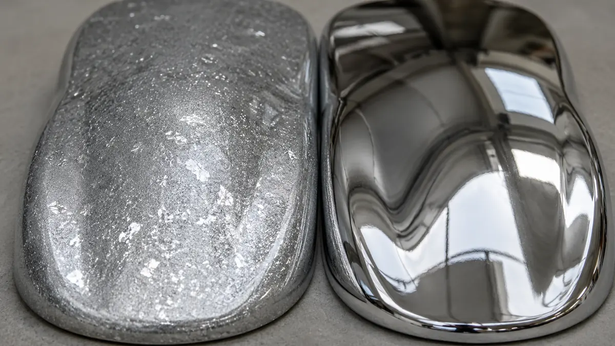 Vergleich Metallic-Lack und Chrom-Effekt-Lack: Pigmentunterschiede auf einen Blick